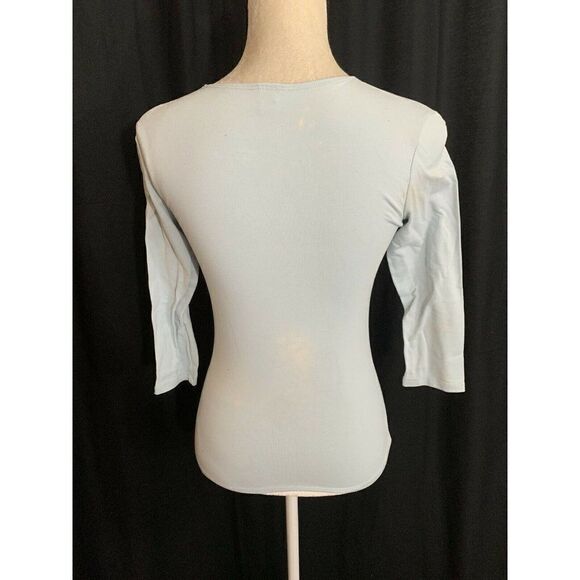 Only Hearts Womens Solid Light Blue Long Sleeve Nylon Top T Shirt Small - Picture 4 of 9